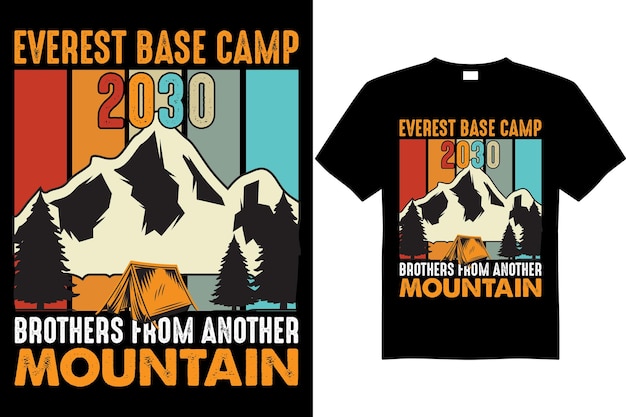 Diseño de camiseta de montaña 2030