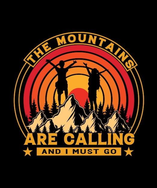 Vector diseño de camiseta de montaña diseño de camiseta de aventurero de montaña diseño de camiseta vintage de montaña