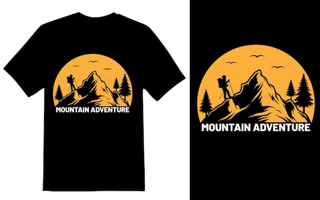 Diseño de camiseta de montaña