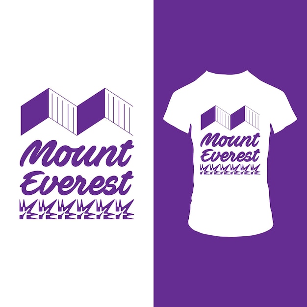 Diseño de camiseta del Monte Everest