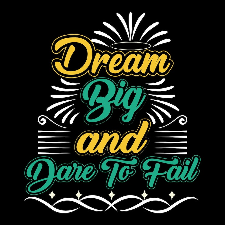 Vector diseño de camiseta motivacional con tipografía manuscrita.