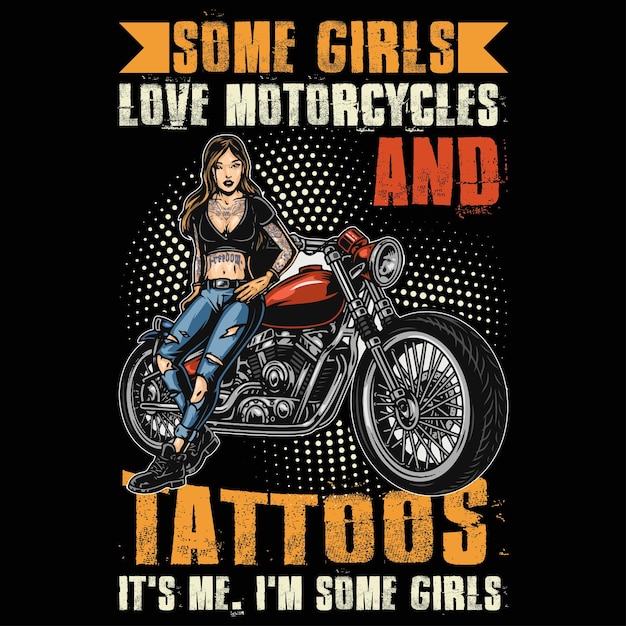 Diseño de camiseta de moto