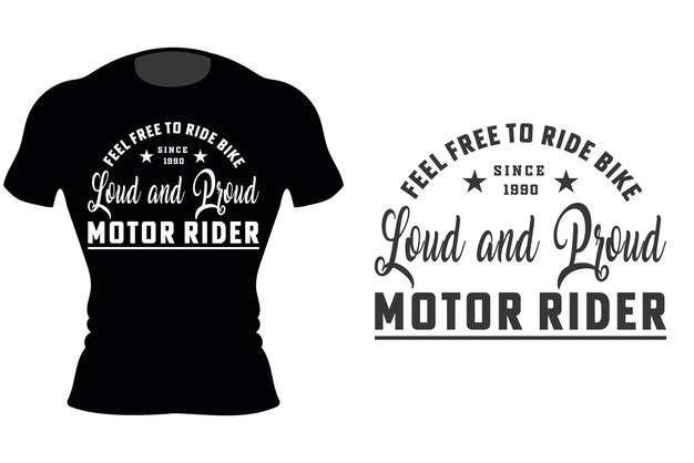 Diseño de camiseta de motocicleta Diseño de camiseta Ride Bike Life