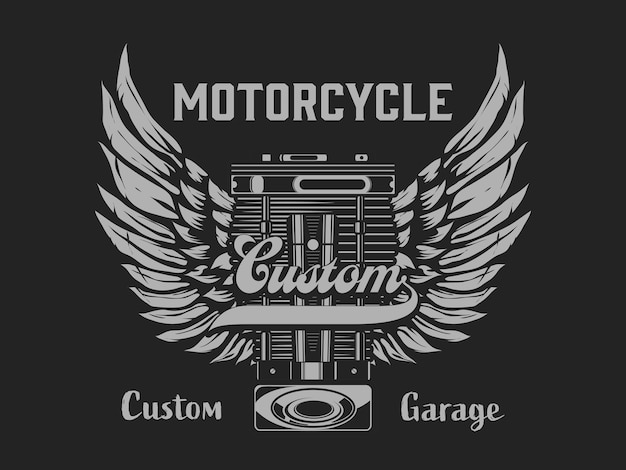 Diseño de camiseta de motocicleta. gráficos vintage de motocicleta.