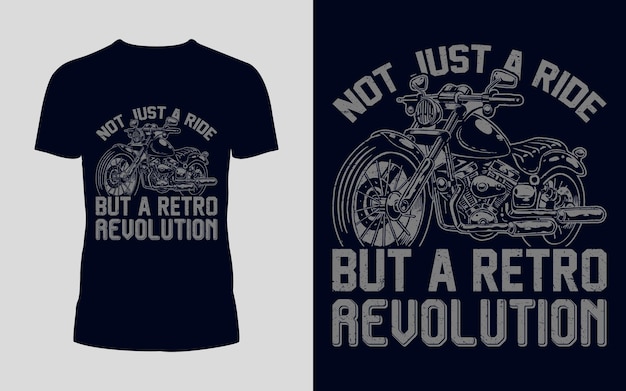 Diseño de camiseta de motocicleta retro vintage