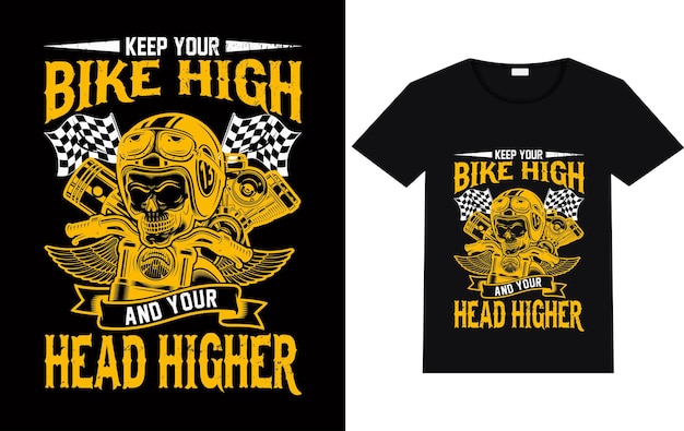 diseño de camiseta de motocicleta vintage vector libre
