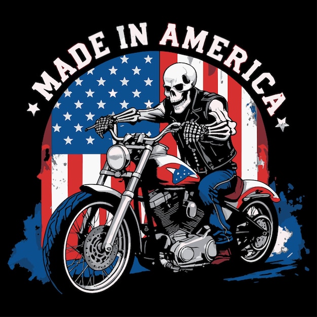 Diseño de camiseta de motocicleta