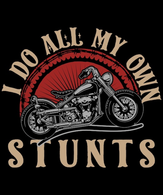 Diseño de camiseta de motocicleta