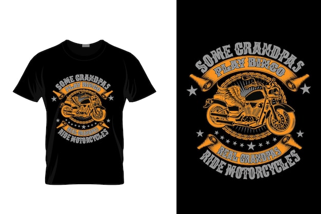 Diseño de camiseta de motociclista vintage
