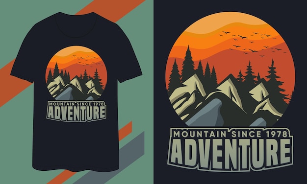 Diseño de camiseta Mountain Since 1978 Adventure