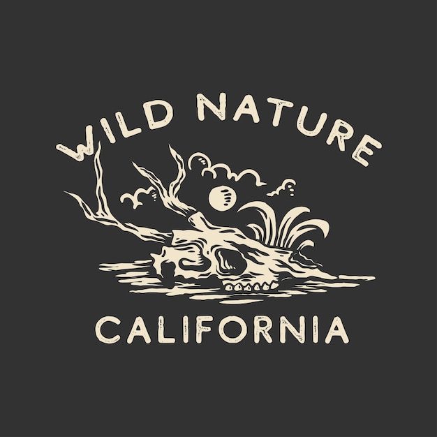 Diseño de camiseta de naturaleza salvaje.