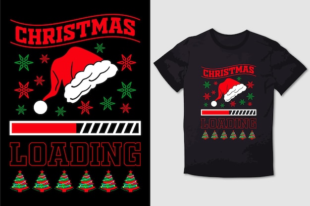 Diseño de camiseta de navidad carga de navidad