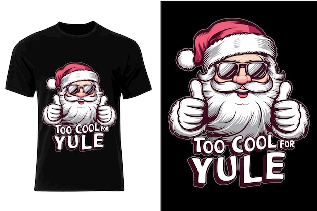 Diseño de camiseta de Navidad con diseño de camisetta de Papá Noel