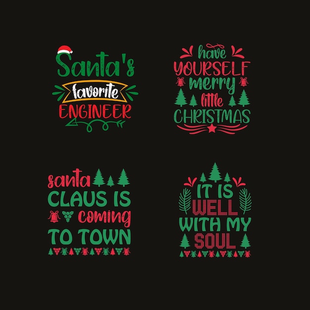 El diseño de la camiseta de Navidad El diseño del set de la camisa de Navidad
