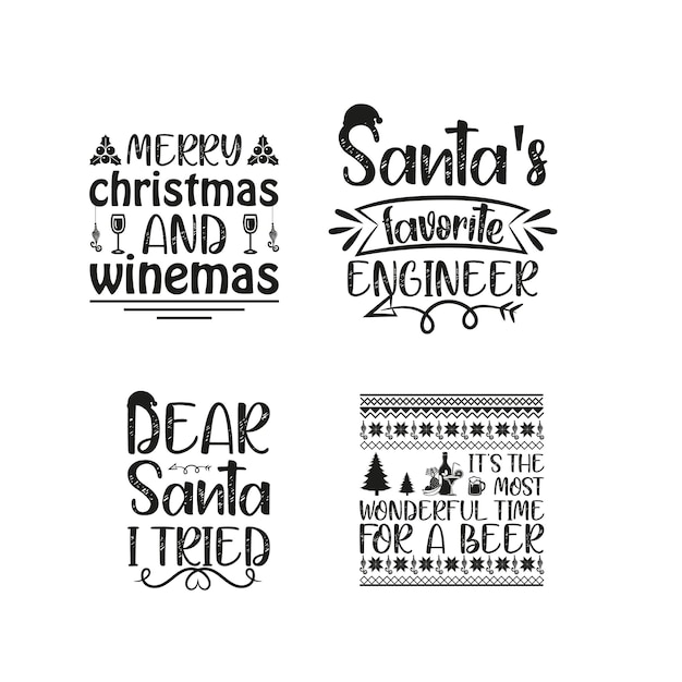 El diseño de la camiseta de Navidad El diseño del set de la camisa de Navidad