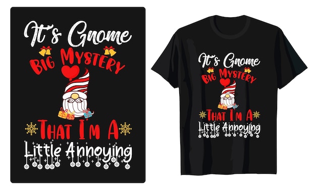 Diseño de camiseta de Navidad de gnomos navideños