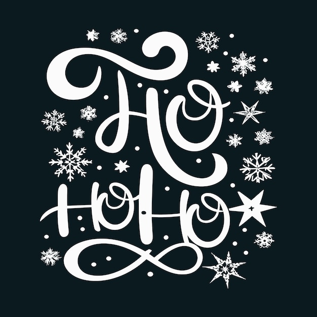 Vector diseño de camiseta de navidad ho ho ho