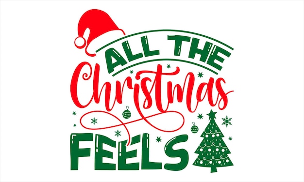 Diseño de camiseta de Navidad Ilustración de vector de caligrafía hecha a mano para impresiones en carteles de tarjetas de bolsas