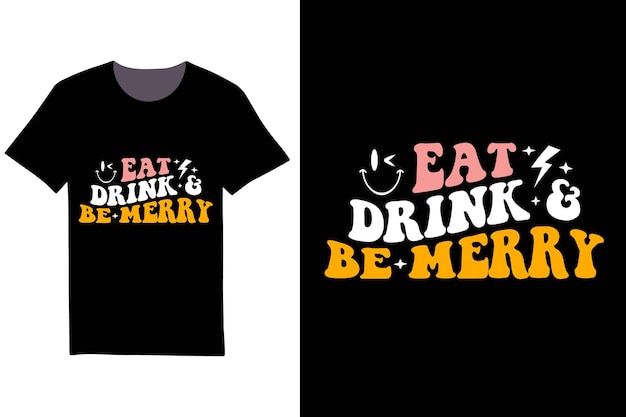 Diseño de camiseta de Navidad retro, diseño SVG ondulado