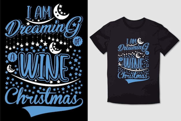 DISEÑO DE CAMISETA DE NAVIDAD SOY UN VINO NAVIDAD