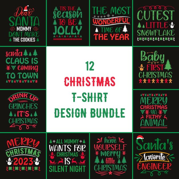 El diseño de la camiseta de Navidad