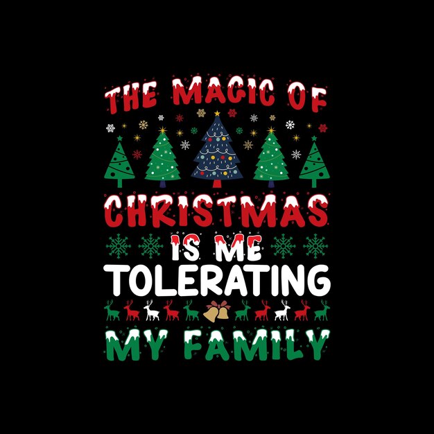 Diseño de camiseta de Navidad