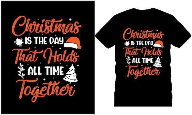 Diseño de camiseta navideña Feliz Navidad Saludos de Navidad Xmas Tipografía IlustraciónEPS