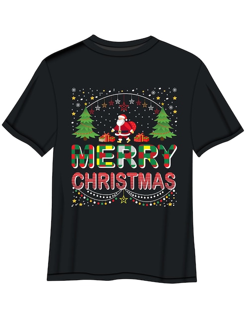 Diseño de camiseta navideña.