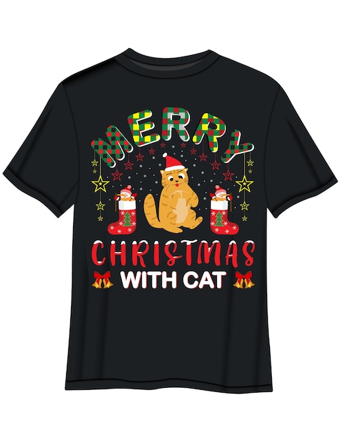 Diseño de camiseta navideña.