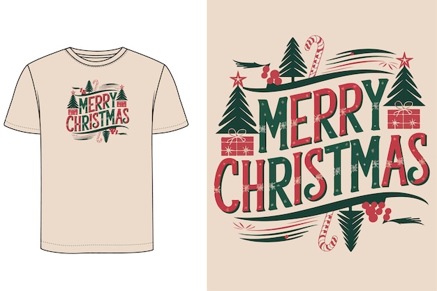 Diseño de camiseta navideña