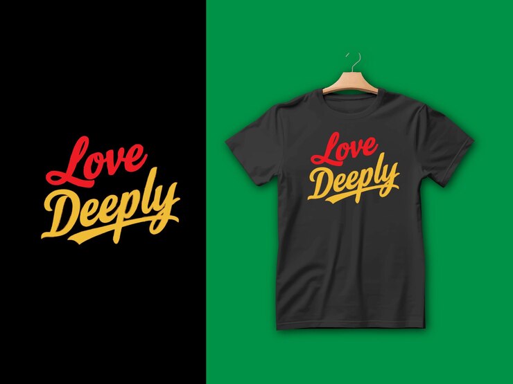 un diseño de camiseta negra con la palabra amor escrita en ella