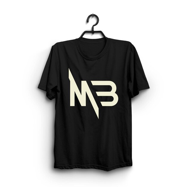 Diseño de camiseta negra personalizada y maqueta de camisetta negra