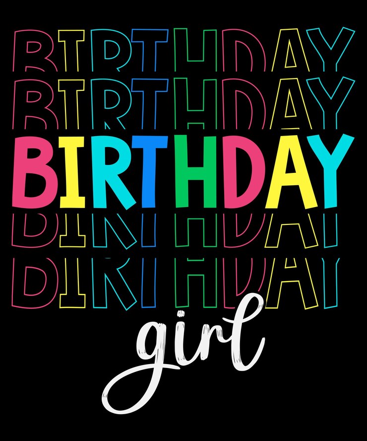Vector diseño de camiseta de niña de cumpleaños