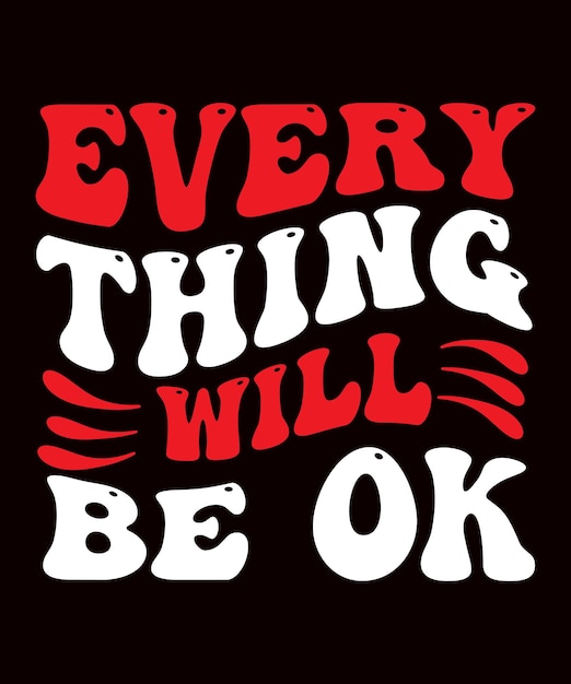 Diseño de camiseta de onda motivacional.