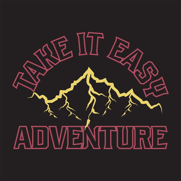 Diseño de camiseta oscura de aventura