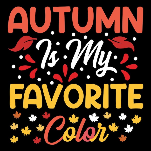 Diseño de camiseta de otoño, elemento vectorial, diseño de tipografía