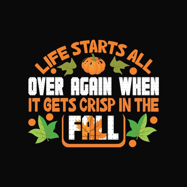 Diseño de camiseta de otoño