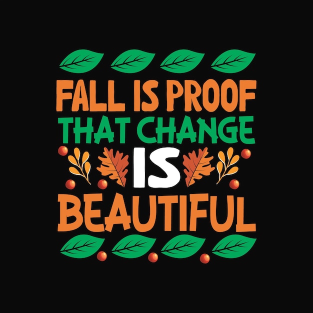 Diseño de camiseta de otoño