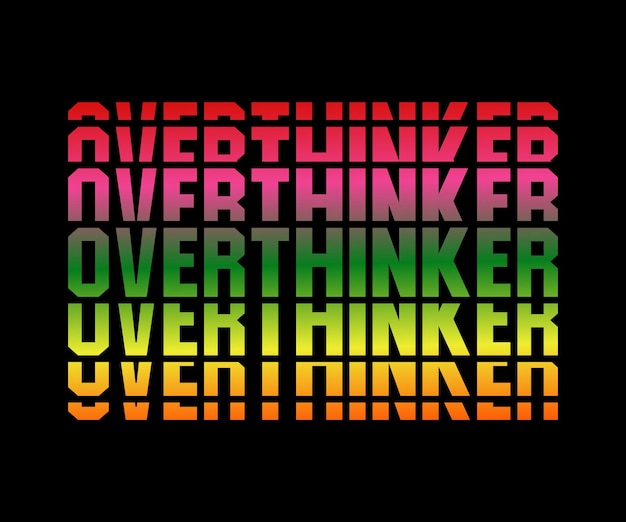 El diseño de la camiseta de Overthinker impresión gráfica