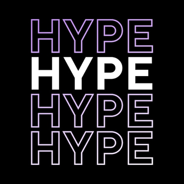 Diseño de camiseta de palabra relacionada con el libro Hype