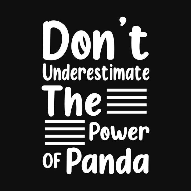 Diseño de camiseta de panda