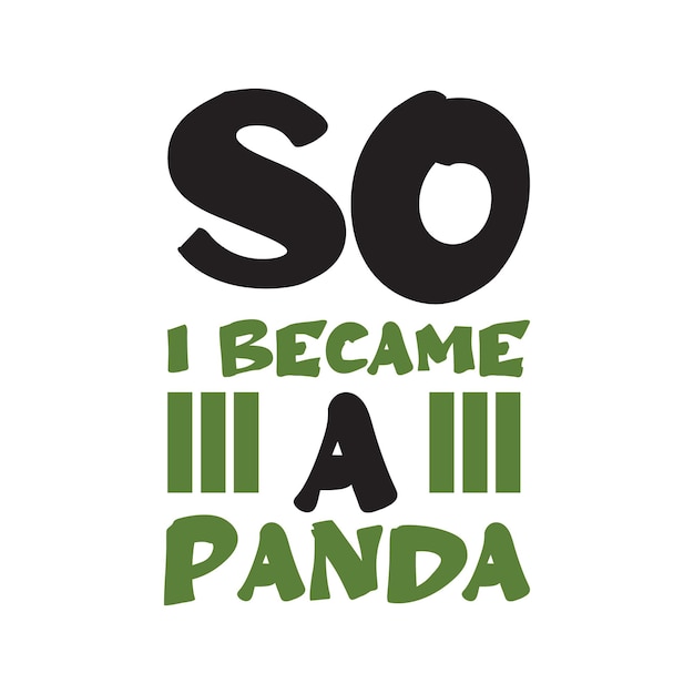 Diseño de camiseta de panda