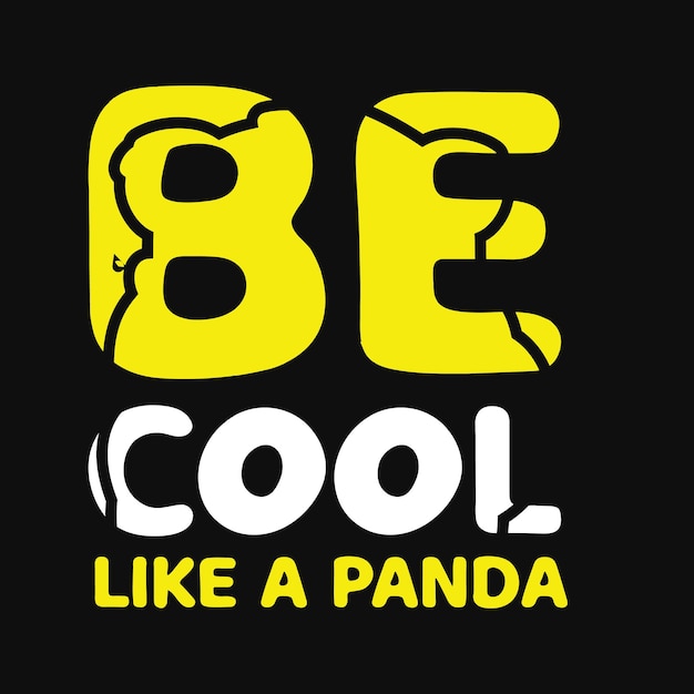 Diseño de camiseta de panda