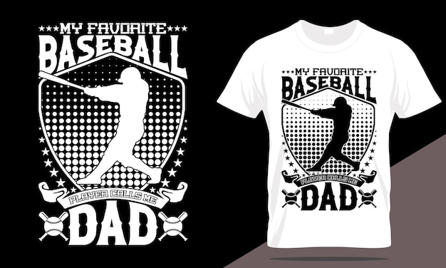 Diseño de camiseta de papá de béisbol, tipografía de papá, plantilla de camiseta de béisbol, diseño de camiseta del día del padre