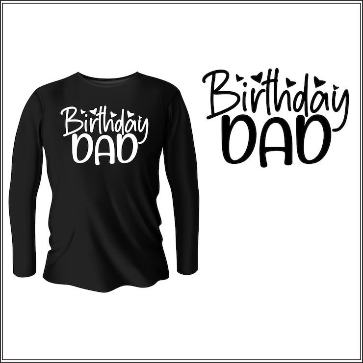Vector diseño de camiseta de papá de cumpleaños con vector