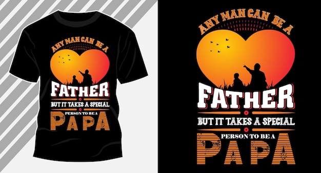 Diseño de camiseta de papá del día del padre eps