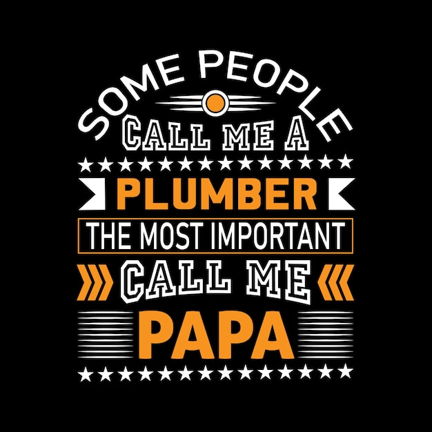 Diseño de camiseta de papa plomero