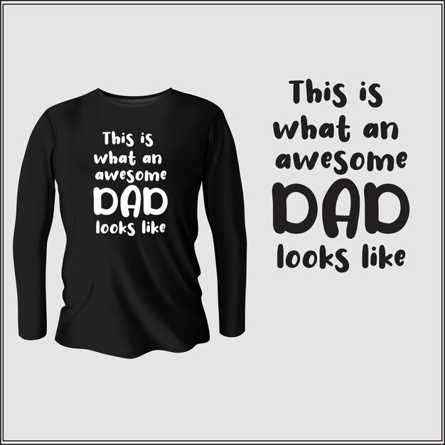 Diseño de camiseta de papá con vector