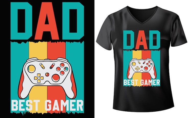 Vector diseño de camiseta de papá