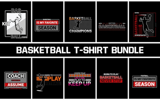 Diseño de camiseta de paquete gráfico vectorial de baloncesto